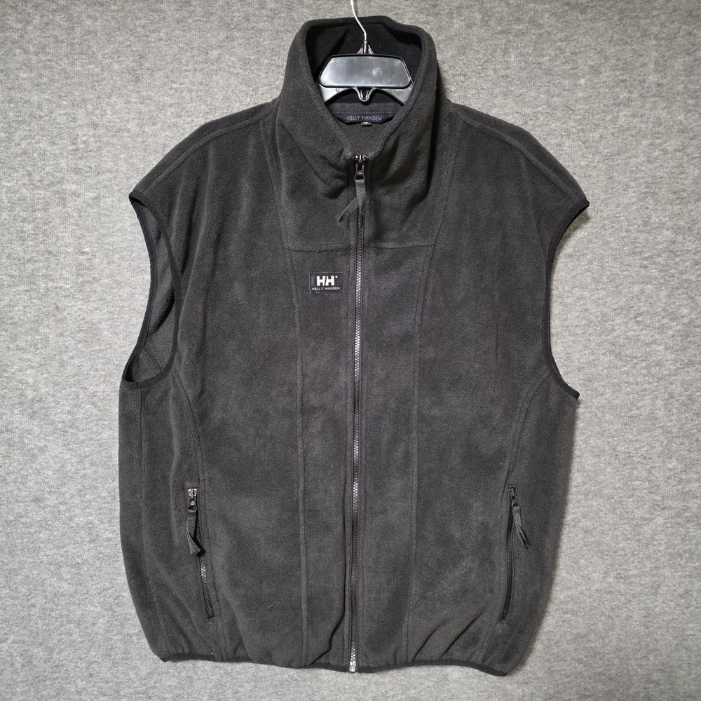 Helly Hansen Fleece Vest XL Men's Full Zip Gorpcore Outdoor Black Zip Pockets